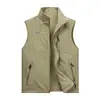 Chaleco de trabajo de doble cara con forro polar transfronterizo para hombre, otoño e invierno, fotografía, pesca, exterior, chaqueta chaleco multifuncional para hombre