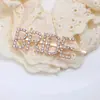 Grampo de Cabelo Lateral com Sensação de Metal de Alto Padrão, Presilha de Cabelo com Strass e Letras em Inglês, Versátil, Feito Sob Medida com Strass, Embalado Individualmente