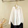 Camisa de Lixar Feminina Manga Longa Outono e Inverno Camisa Base Comércio Exterior Exportação Peça Única de Alta Qualidade Algodão Empilhada Top Interno
