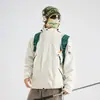 Chaqueta impermeable de dos piezas estilo montaña 3 en 1 para exteriores para hombres y mujeres, cálida con capucha desmontable, adecuada para montañismo y esquí