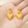 Pendientes de botón cruzados estilo europeo color arena y oro para mujer, temperamento, imitación de oro, pendientes colgantes con forma de corazón y estampado de leopardo de gota de aceite, color duradero, fabricante de joyería