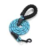 Correa Reflectante para Perro, Correa de Nylon Resistente de 1.5m con Agarre Cómodo de Esponja, Cuerda de Alta Resistencia de 1.2cm de Ancho para Perros Pequeños, Medianos y Grandes, Negro Púrpura Rojo Rosa Azul