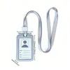 Portatarjetas de Identificación de Color Sólido Popular Transfronterizo, Portatarjetas de Identificación de Estudiante, Portatarjetas de Identificación de Empleado, Al por Mayor en Stock Portatarjetas Moderno con Cordón