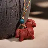 Colgante de Estambre de Flor Aromática para la Buena Fortuna, Accesorio de Cuentas Perfumadas, Llavero de Caballo Pequeño, Decoración de Bolsa