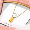 Corrente de clavícula redonda de aço titânio simples de moda ao vivo corrente de cobra feminina não desbota luxo leve estilo frio ins colar de ouro