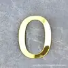 Adesivo Digital Estéreo de Acrílico Letras Bronze Dourado Preto e Branco Número do Quarto Adesivo de Parede Placa de Número de Porta Placa