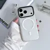 Aplicable a Apple 18ProMax Arena Clara Semi-transparente Tacto Piel Funda Magnética para Teléfono iPhone16 Tacto Premium 14 Cubierta Protectora