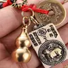 Llavero Colgante Año del Caballo Cuerda Roja Retro Monedas de los Cinco Emperadores Guardianes del Zodiaco Doce Llavero de Mano Puesto Callejero