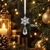 Adornos de Carámbano Acrílico Navideño Decoraciones para Árbol de Navidad Colgantes Gota de Agua Acrílica Alta Transparencia Adornos Colgantes Decorativos