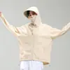Ropa Protectora Solar Transpirable de Seda de Hielo UPF50 para Hombres y Mujeres Ropa para la Piel de Viaje al Aire Libre de Pareja a Prueba de Viento y Protección Ultravioleta