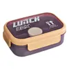 Lonchera de Polipropileno de Grado Alimenticio para Estudiantes, Lonchera Sellada Compartimentada con Tapa y Utensilios, Recipiente para Preparación de Comidas para Trabajadores de Oficina