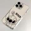 Funda Divertida con Temática de Stitch Adecuada para Apple 15 Pro Max, iPhone 16 Funda Transparente, 13 Pro Funda Suave, 14 Pro Cobertura Total