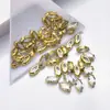 5*10MM Ojo de Caballo Circonia Taladro Destello Ráfaga Material Bordado Ráfaga DIY Adornos de Diamante Ropa Costura a Mano Taladro de Garra Pegatina de Arte para Uñas Diamantes