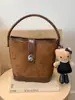 Bolso de Hombro de Moda Retro Nuevo Otoño e Invierno 2026 Transfronterizo, Bolso Cruzado Elegante, Bolso Tipo Cubo con Textura, Sensación de Alta Gama para Mujer
