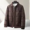 Jaqueta de Penas Masculina Outono e Inverno Roupa de Trabalho Padrão Nacional 90 Penas de Pato Branco Quente Juventude Alta Luxo Negócios À Prova de Frio Jaqueta Casual