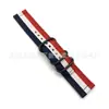 Para Fitbit Blaze Correa de Lona de Nylon Nueva Correa de Nylon con Triple Hebilla Correa de Nylon Rayada de Moda