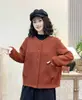 Chaqueta Talla Grande Mujer 2026 Otoño Nuevo Estilo Coreano Holgada Casual Cuello Redondo Cárdigan Acolchado Superior Transfronterizo