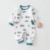 Mono de bebé de pecho cruzado Categoría Primavera y Otoño una Bata de algodón puro de manga larga Ropa interior para dormir Ropa para gatear Ropa para recién nacidos