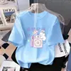 Camiseta de Manga Corta de Algodón Puro para Niños Ropa para Niños Niñas Verano Media Manga 2026 Nuevo Estilo de Moda Bebé Delgado Superior