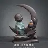 Novo Incensário Estilo Chinês Torre de Cerâmica Incensário Incensário Inserção de Incenso Casa Zen Areia Roxa Pequenos Ornamentos Tathagata