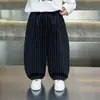 Pantalones de Otoño para Niños 2026 Nuevos Pantalones Rayados Elegantes y Modernos para Niños Pantalones Casuales Versátiles de Otoño e Invierno