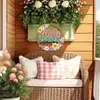 Cartel de Puerta de Madera de Pascua Transfronterizo, Decoración Festiva para Puerta Principal de Bienvenida, Decoración Colgante de Pared para Ambiente Festivo, Adorno Colgante para el Hogar