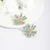 Brincos Geométricos com Cravação de Diamantes e Concha para o Dia dos Namorados Transfronteiriços Brincos de Pérola de Imitação Estilo Moda Luxo Leve Brincos de Banquete para Mulheres