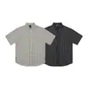 OLDTRIBE Verano Nuevo Vintage Gasa de Burbujas Cuadros Camisa para Hombre Holgada Manga Corta Top Camisa CS001