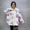 Suéter con capucha de manga larga con estampado de taladro caliente de alta resistencia para mujer, otoño e invierno, nueva moda, casual, combinable, cálido, tejido base