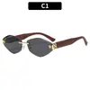 2026 Nuevas Gafas de Sol con Forma de Cabeza de Serpiente de Diamante Sin Marco Bordes Cortados Irregulares Personalidad Retro Tendencia Protección UV