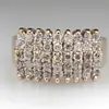 Anillo de Lujo Ligero Totalmente Incrustado de Diamantes para Mujer, Anillo de Dedo Índice Moderno y Versátil con un Toque de Alta Gama