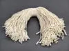 Corda de algodão encerada com cabeça de bala, ponta de flecha de dente único, cabeça de avião, cabeça redonda, reutilizável para etiquetas de bolsa, 200 peças/pacote