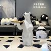 Gran oso polar para decorar el suelo de la sala de estar, el mueble de TV, la entrada, la decoración del hogar, artesanías de resina modernas y sencillas.