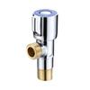 Válvula Triangular Espessa Toda em Cobre Kaido Quente e Frio Aço Inoxidável 304 Espessado Entrada e Saída de 1/2 Polegada Vaso Sanitário Aquecedor de Água