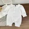 Estilo Coreano Primavera/Verão Roupa para Bebês e Crianças Pequenas Macacão Liso Roupa Externa Moda Calça Harem para Menina Bebê Macacão de Engatinhar ins
