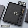 Cuaderno Wenzhou con logotipo personalizado, cuaderno grueso con hebilla magnética para reuniones de negocios, tamaño A5, bloc de notas de cuero suave con tacto de piel, venta al por mayor