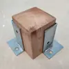 Madeira antisséptica 304 acessórios de fixação Cobertura de pé para poste de treliça de uva Base de poste para grade de cerca Manga para tubo quadrado de grade Suporte de canto