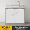 Gabinete simples para uso em aluguel, gabinete de cozinha, gabinete de pia de aço inoxidável, gabinete de fogão, tudo-em-um, construção totalmente em aço