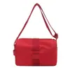 Bolsa Grande de Nylon Estilo Japonés para Mujer, Bolso Sencillo de Gran Capacidad, Color Sólido, Estilo Almohada, Bolso Cruzado Deportivo Casual de Viaje, Estilo Mori