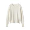100% Cashmere Puro Feminino Gola Redonda Cor Sólida Quente Casual Malha Outono e Inverno Nova Camisa Básica