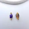 Pingente Dourado Cobre com Alta Retenção de Cor Inlaid com Zircônia Brincos Colar Grampo de Cabelo Pingente DIY Feito à Mão Acessórios de Joias