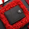 Carteira Masculina de Comércio Exterior Carteira Masculina Curta Retrô Simples Grande Capacidade Fina Múltiplos Slots para Cartão Carteira com Botão 80% de Desconto