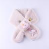 Novo cachecol infantil de pelúcia de inverno estilo coreano para meninos e meninas cachecol quente imitação de pele de coelho cachecol de bebê