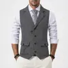 Chaleco de hombre de comercio exterior de Amazon con solapa, de un solo botón, para bodas, novios y padrinos de boda, se usa debajo de un traje como vestimenta formal