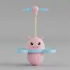 Pelota Elástica Flash para Deportes al Aire Libre para Niños Equipo de Fitness Pelota Rebotante con Forma de Panda Juguete para Entrenamiento de Equilibrio