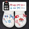Acessórios para Sapatos Croc Fivelas de Sapato DIY Estilo Coreano Versátil Laço Fofo Simples Feminino Coração Nicho Cabeça Flor de Sapato Acessórios
