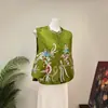 [Li] Nuevo chaleco bordado estilo chino, elegante y retro, colección otoño 2026, cuello alto, ligero y versátil para mujer