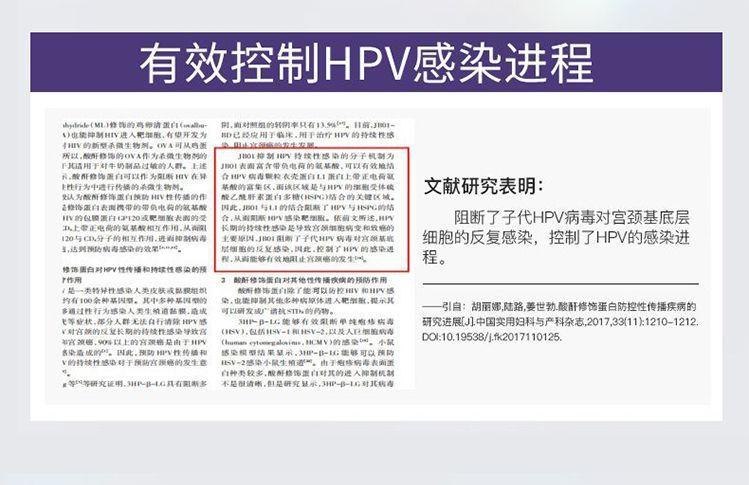 吉博士医用抗HPV生物蛋白敷料用于干扰降低局部HPV载量