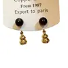 Nuevos Pendientes Estilo Chino Retro Calabaza Maillard Otoño e Invierno Gama Alta Nicho Lujo Ligero Elegantes Exquisitos Pendientes Pendientes