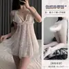 Dormila Lencería Sexy Perla Abertura en la Entrepierna Transparente Tentación Lencería Bata de Batalla Juego de Camisón Qqnyf954
